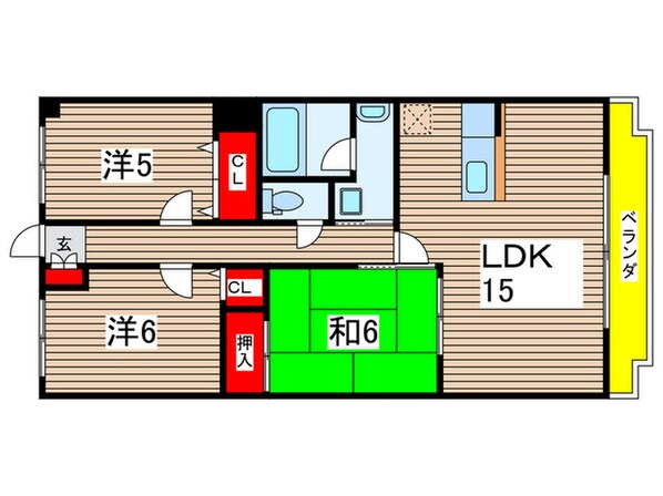 アメニティ双ヶ丘の物件間取画像